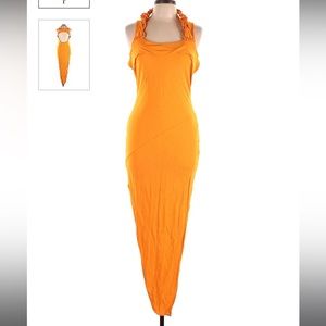 Helmut Lang Orange Dress
